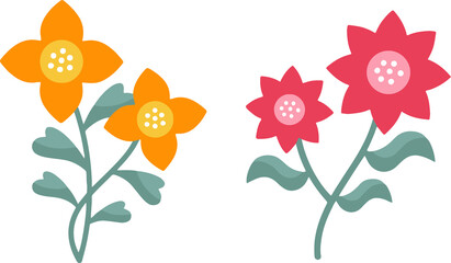 the most beautiful flowers  vector