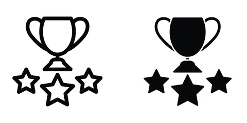 Trophy cup icon design template