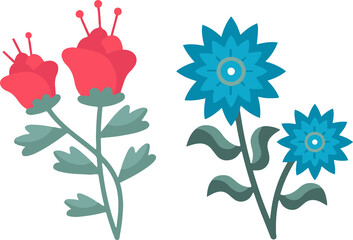 the most beautiful flowers  vector