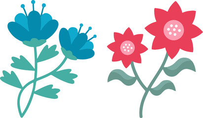 the most beautiful flowers  vector