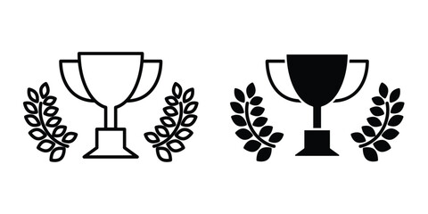Trophy cup icon design template