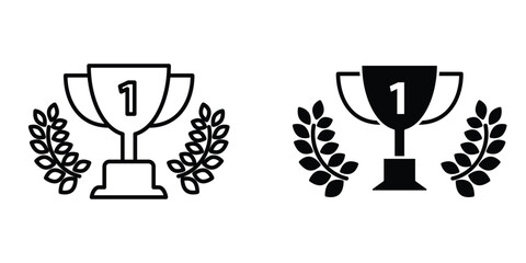 Trophy cup icon design template