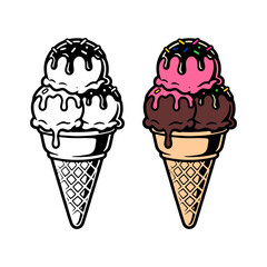 ice cream vector illustration
