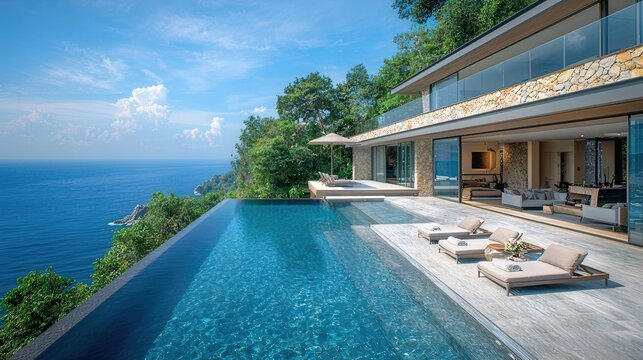 Luxury Villa with Infinity Pool Overlooking Ocean