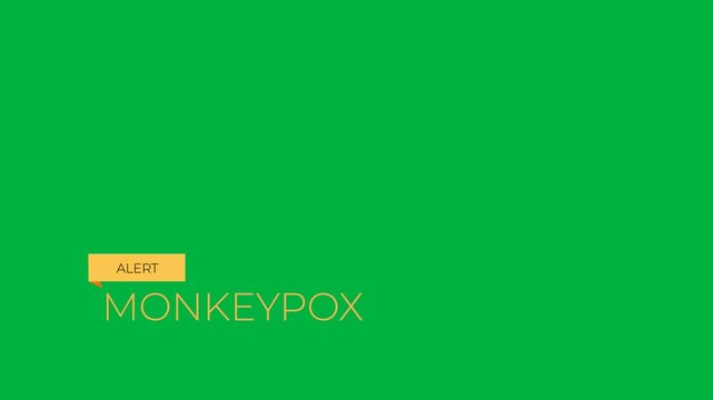 Animation of monkeypox text on transparent background