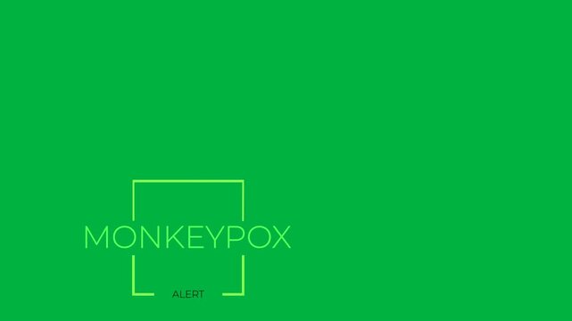 Animation of monkeypox text on transparent background
