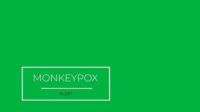 Animation of monkeypox text on transparent background