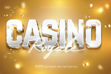 casino royale text gold shiny