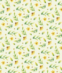 Obraz premium seamless pattern with yellow flowers