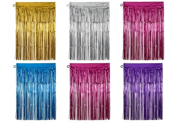 Colorful decorative curtains on white background isolated