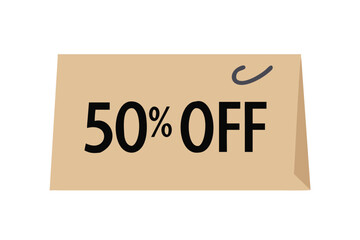 Promotional sale of 50 off for retail