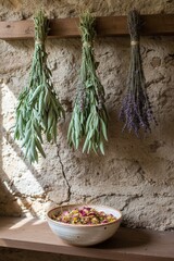 Sunlit Dried Herbs and Floral Potpourri