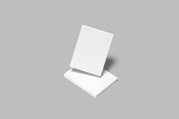 Blank book cover over white vector illustration