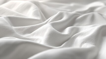 A smooth, flowing white fabric creating a serene, minimalist vibe.