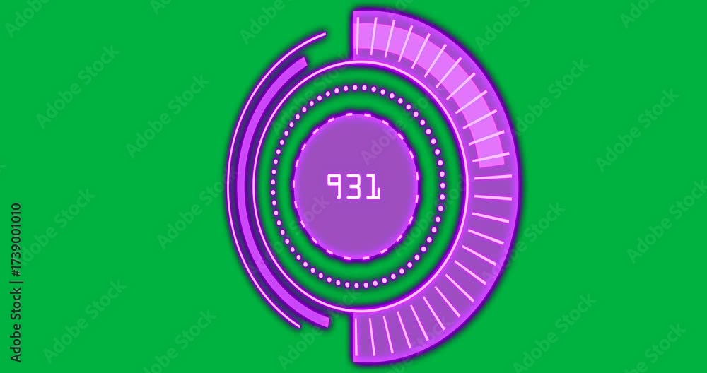 Wall mural animation of scope scanning on transparent background