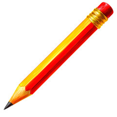 Vibrant pencil illustration with transparent background