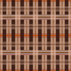 Elegant Plaid Fabric Seamless Weave in Earthy Tones