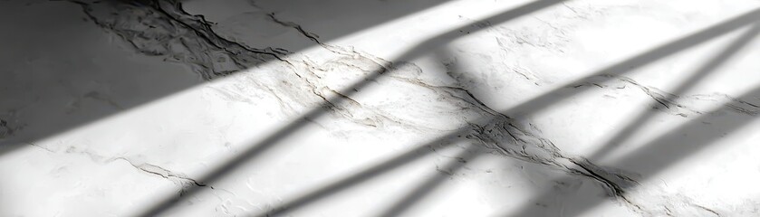 Abstract marble floor with shadow patterns for modern architecture.