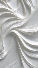 Abstract white texture with smooth, flowing curves and patterns.