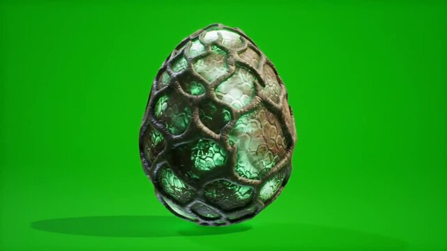 easter egg with green ribbon