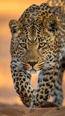 Fototapeta premium Leopard in the golden light