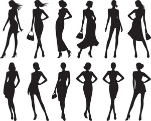 Stylish women silhouettes for fashion and design inspiration