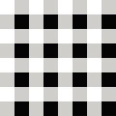 Seamless Pattern Gingham Plaid Black Grey White - Scalable - Repeatable pattern Black and white