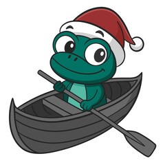 cartoon santa claus bota