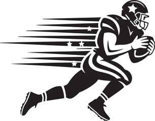 Fototapeta premium Dynamic football player running with speed and power