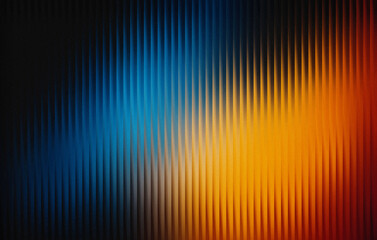 Abstract digital art featuring vibrant blue and orange vertical stripes and gradients