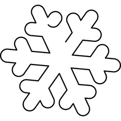 snow frost one line icon for decoration, website, web, mobile app, printing, banner, logo, poster design, etc.