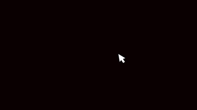 Click button with cursor arrow on dark background