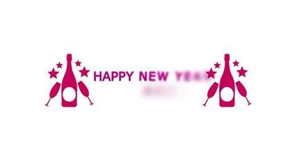 Happy New Year name 2090 and 2091 Stylish text animation From the blur effect with white background.Happy New Year text font.