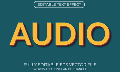 Audio editable text effect