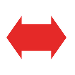 シンプルな両方向矢印　赤