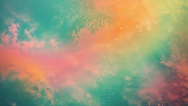 Abstract watercolor colorful grunge texture and pattern of fiery yellow, orange, red, and blue ink paint on paper backdrop