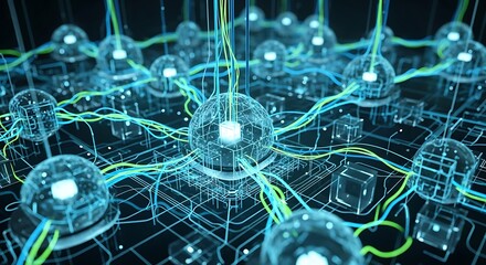 Networked Cityscape of the Future.