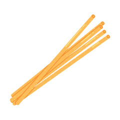 Yellow Shaped Pasta as Wheat Food for Cooking Vector Illustration