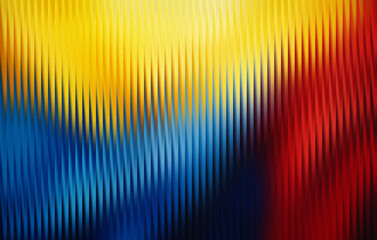 Abstract vibrant yellow blue and red vertical stripes pattern background texture