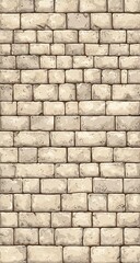 Fototapeta premium Detailed illustration of a beige stone wall.