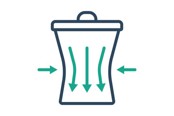 Reduce icon. line icon style. icon related to zero waste. waste elements vector illustration