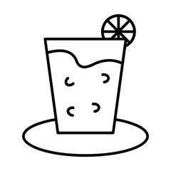 lemonade line icon