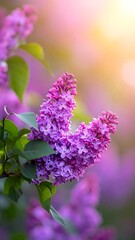 Obraz premium Lilac blossoms in sunlight (1)