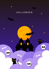 할로윈 배경 벡터 일러스트 