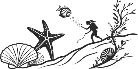 Abstract geometric silhouette with vibrant color accents