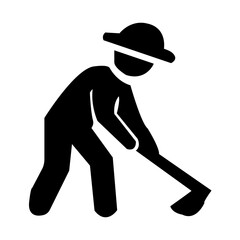 hoe silhouette icon design template