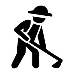 gardening silhouette icon design template