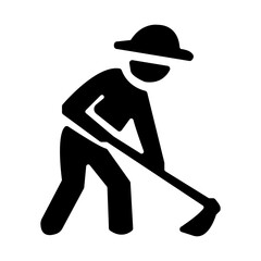 farming silhouette icon design template