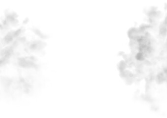 Colorful fog smoke clouds cutout on transparent background 

