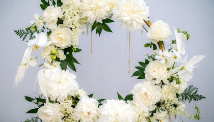 White floral wreath